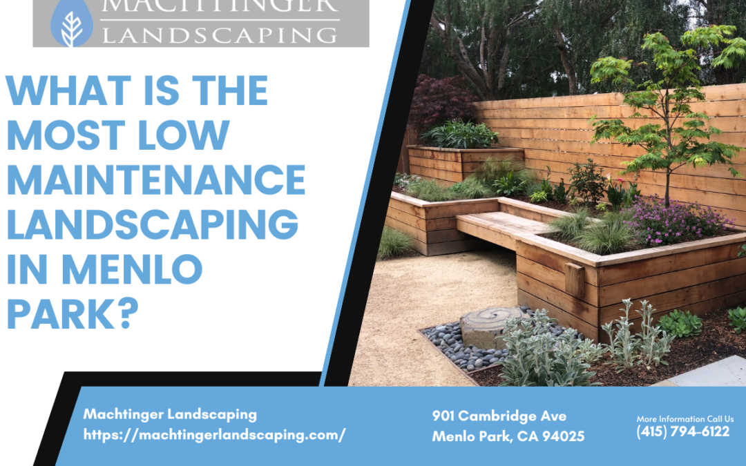 What is the most low maintenance landscaping in Menlo Park?
